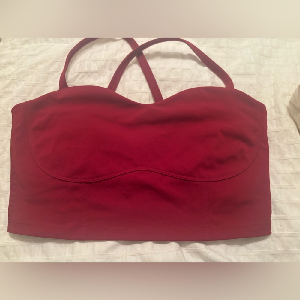Red/wine Strappy Sports Bra Small Yoga spiritual Gangster